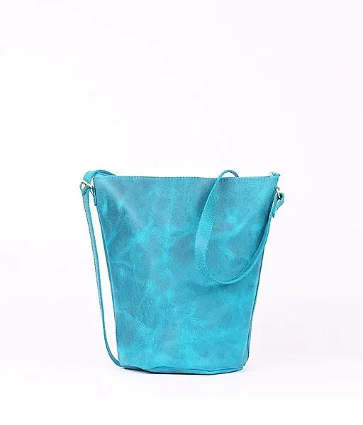 monday market monday market Ledertasche Susan klein, Türkis, – Produktbild 1 von 4