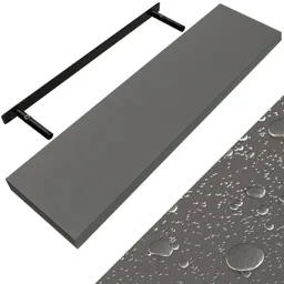 Casaria® Wandregal Schweberegal 90cm Grau + Halterung – Produktbild 1 von 1