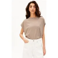 ARMEDANGELS ARMEDANGELS SLUB JERSEY STRIPE Damen T-Shirt aus Bio-Baumwolle, Oatmilk-cinnamon dust, – Produktbild 1 von 1