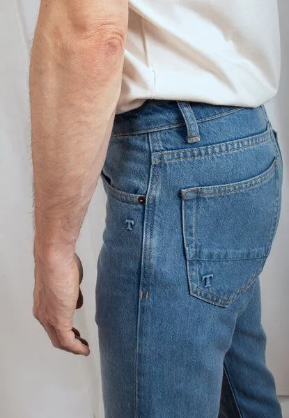 TORLAND TORLAND Straight Fit – Herrenjeans, Mid indigo (light stone wash), – Produktbild 5 von 5