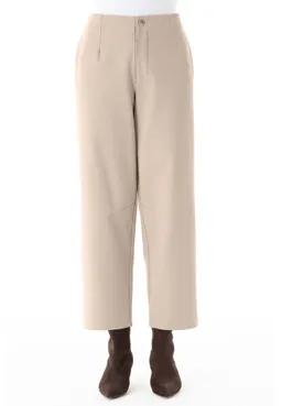 ORGANICATION ORGANICATION Damen vegan Hose Barrel In Taupe – Produktbild 1 von 1