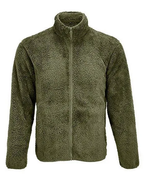 Sol's Sol's Winter Fleecejacke dick und kuschelig recycelt Unisex Seitentaschen mit Reißverschluss Winterjacke Polarfleece XXS bis 4XL Sherpa, Grün (army), – Produktbild 1 von 2