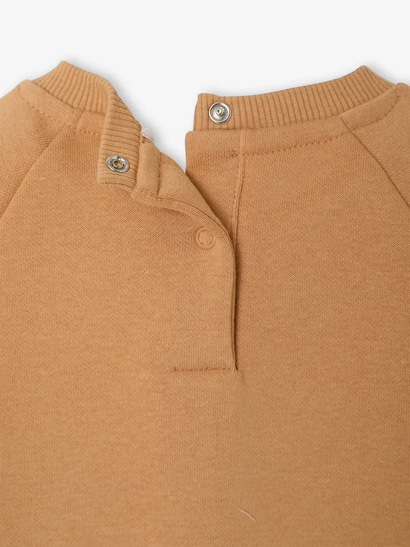 Vertbaudet Sweatshirt Baby mit Printmotiv BASIC ocker, Ocker, – Produktbild 4 von 4