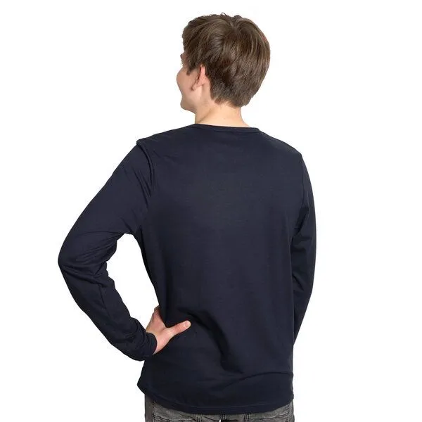 HANDGEDRUCKT HANDGEDRUCKT "Scratch it!" Männer Longsleeve, Navy, – Produktbild 3 von 3