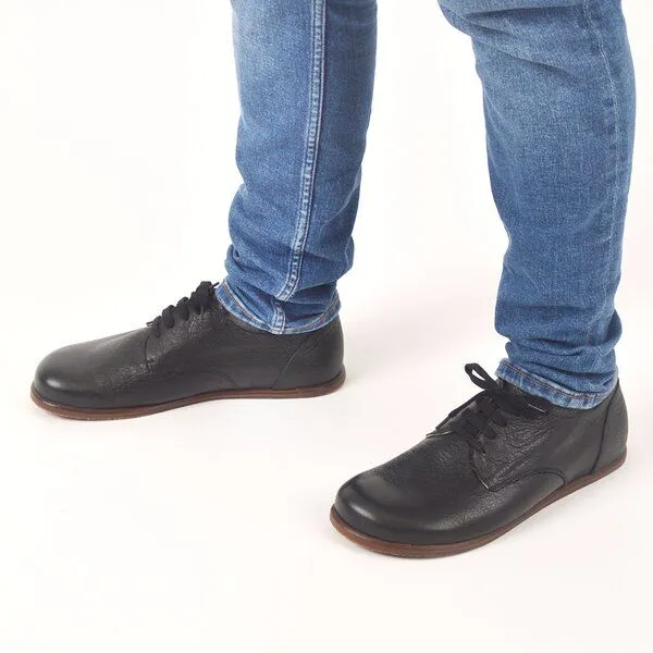 Pololo Pololo Barfuß-Halbschuh London pflanzlich gegerbtes Leder, Schwarz, – Produktbild 4 von 4