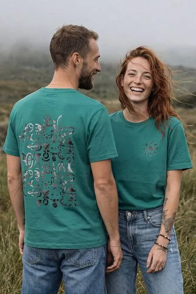 KOKOworld KOKOworld T-Shirt Crow, Teal sun&soil (grün), – Produktbild 1 von 4