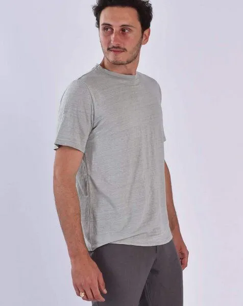 Aatise Aatise Zokka Herren T-Shirt aus 100% Leinen, Grau, – Produktbild 2 von 4