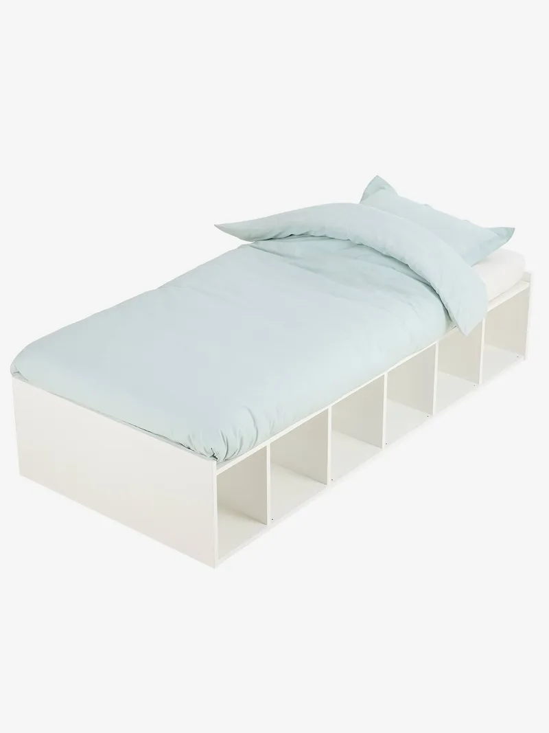 Vertbaudet Kinderbett SQUARE mit 6 Fächer 90x190 cm, Weiß, – Produktbild 4 von 4