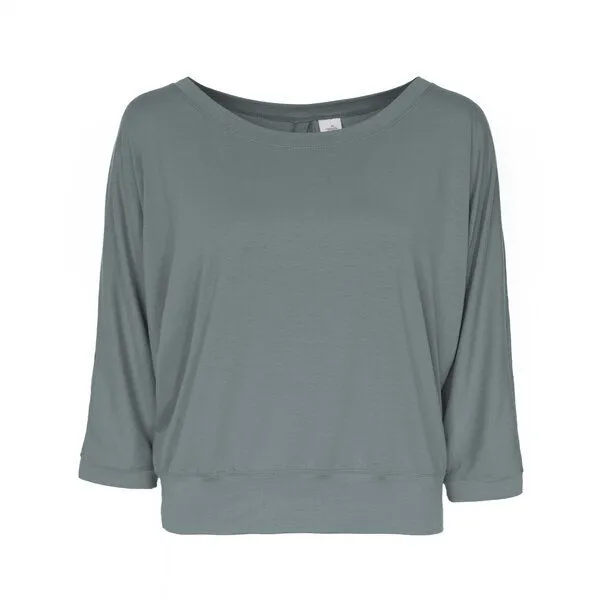 Jaya Jaya FRIDA - ¾ Shirt im lässigen loose Fit Style aus elastischem Tencel-Biobaumwoll-Mix, Agave/grün, – Produktbild 3 von 3