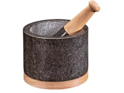 cilio cilio Mörser "SATURN" mit Untersetzer aus Buchenholz, Ø 14 cm – Produktbild 1 von 1