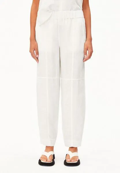 ARMEDANGELS ARMEDANGELS LINO BARREL Damen Hose aus 100% Leinen, White, – Produktbild 1 von 4