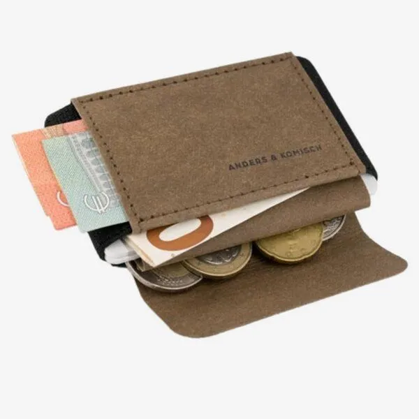ANDERS & KOMISCH ANDERS & KOMISCH Kleiner Geldbeutel mit RFID & NFC Schutz – A&K MINI Bundle, Brown, – Produktbild 2 von 7