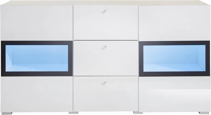 OTTO home Sideboard Baros, Breite 132 cm, Weiß, – Produktbild 2 von 5