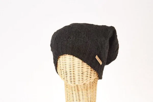 short'n'pietz short'n'pietz Schurwollmütze mit Rautenmuster, Schwarz, – Produktbild 1 von 1