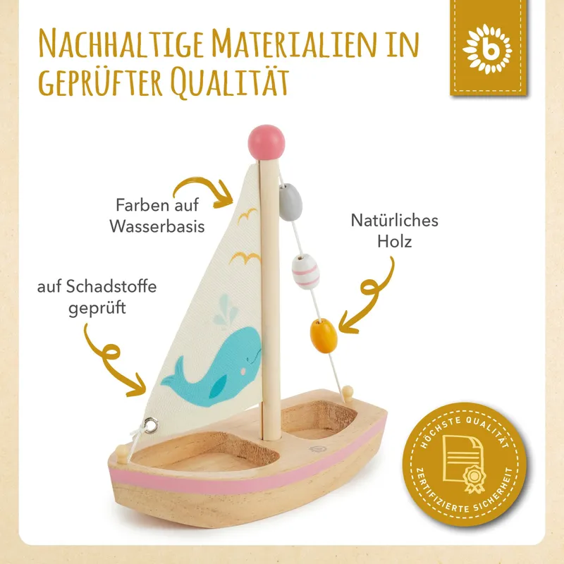 Bieco Bieco Segelboot Badewanne - ab 12 Monate, Weiss, – Produktbild 3 von 3