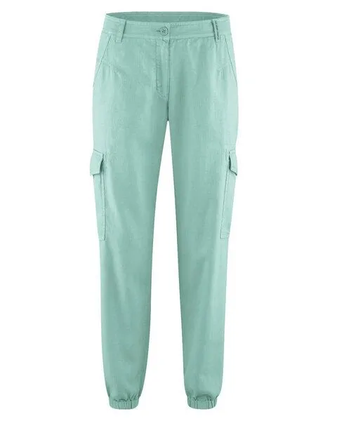 HempAge HempAge Sportliche Cargohose Damen Hanf/Biobaumwolle, Sage(grün), – Produktbild 2 von 4