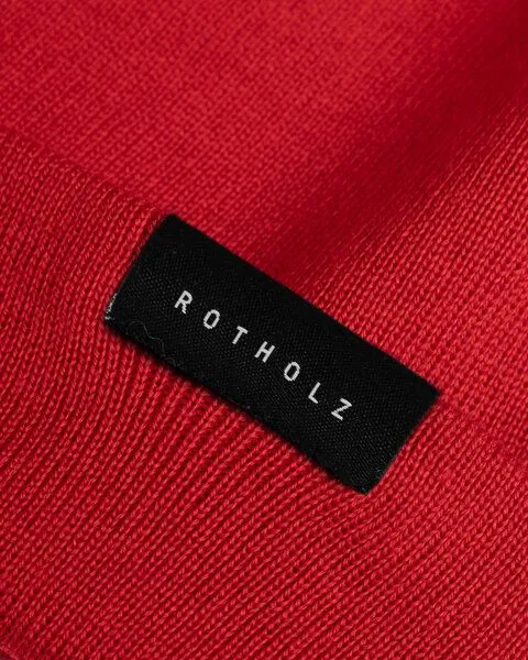 Rotholz Rotholz Kurze Mütze aus Bio-Merinowolle, Rot, – Produktbild 3 von 3
