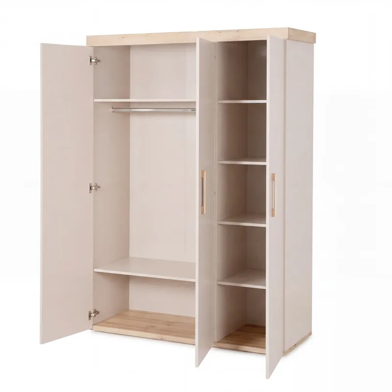 roba Roba Kleiderschrank 3-türig 'Jimmy cashmere/eiche' Jimmy cashmere/eiche – Produktbild 3 von 3