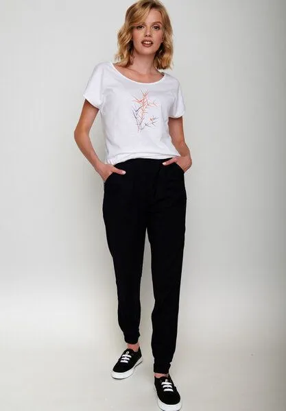 GreenBomb GREENBOMB Nature Bird Reed Cool - Sportliches T-Shirt aus Bio-Baumwolle / hochwertiger Print / GOTS / Fair & Vegan, Weiß (weiß), – Produktbild 2 von 4