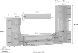 OTTO home Wohnwand Henley, (Set, 4-St), mit Glastüren – Produktbild 1 von 1