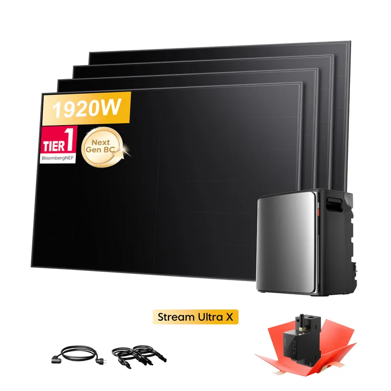 EcoFlow EcoFlow Stream Ultra X, All-in-One Speicher für Balkonkraftwerke, mit 4 x 480Wp Sunpro BC Bifazial Full Black Solarmodul, by Powerness - Stream Ultra X | 3840Wh / Gratis Smart Meter / Standardversand – Produktbild 1 von 1