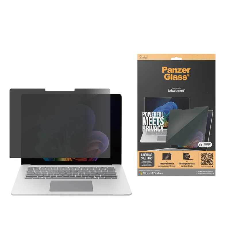 PanzerGlass ApS PanzerGlass ® Privacy Displayschutz Microsoft Surface Laptop 7th Edition 15'' | Ultra-Wide Fit | p6276 | Gehä – Produktbild 1 von 2