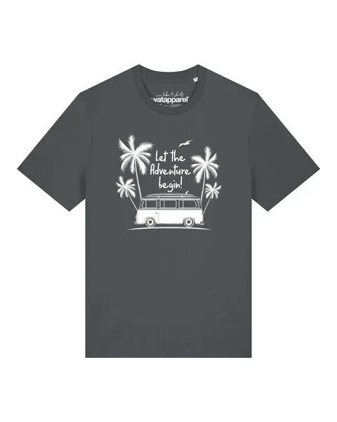 watapparel watapparel T-Shirt Unisex Let the adventure begin, Anthracite, – Produktbild 1 von 2