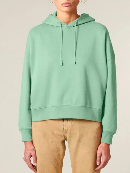 Human Family Human Family Bio Damen-Hoodie „Relax – Simple Beauty“, Hellgrün, – Produktbild 4 von 4