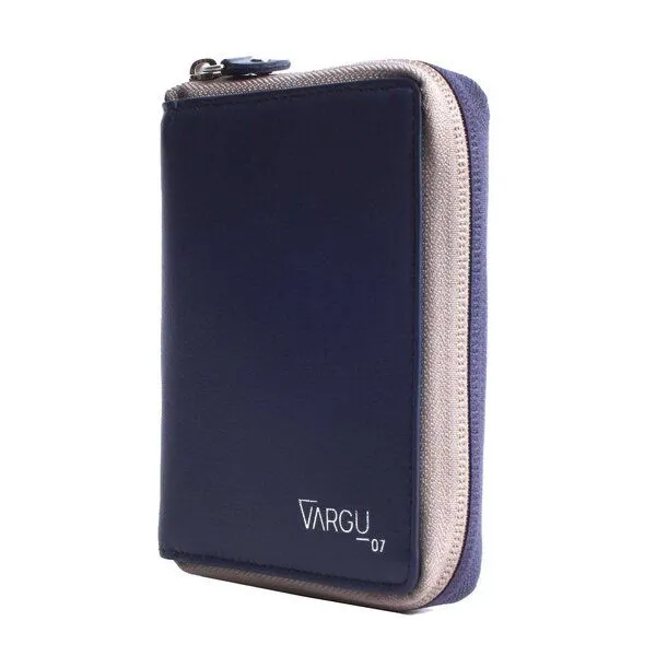 Vargu Vargu Echtleder Geldbörse WENS 1-A, Purple - grey, – Produktbild 2 von 4