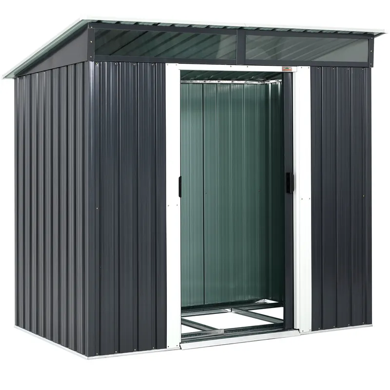 Casaria® Casaria Gardebruk Geräteschuppen Anthrazit Metall 196x122x180cm – Produktbild 1 von 1