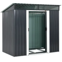 Casaria® Casaria Gardebruk Geräteschuppen Anthrazit Metall 196x122x180cm – Produktbild 1 von 1