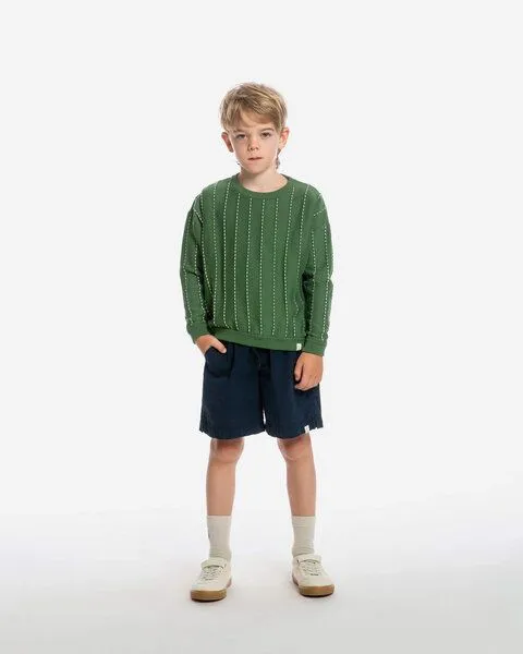 MATONA Matona Pullover | Striped Sweater | aus Bio-Baumwolle | GOTS-zertifiziert, Fir, – Produktbild 2 von 4