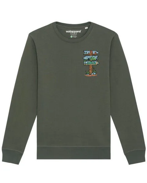 watapparel watapparel Sweatshirt Unisex Adventure is everywhere, Khaki, – Produktbild 1 von 3
