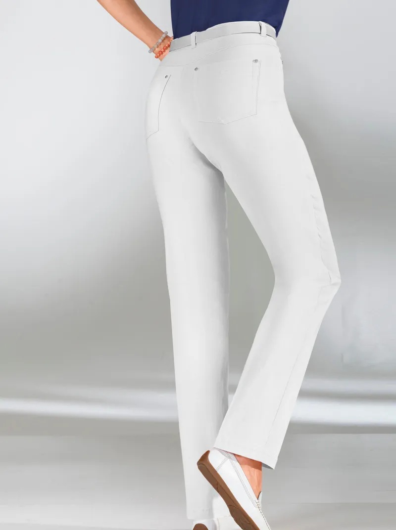 Stehmann Comfort line 5-Pocket-Hose weiß, Weiß, – Produktbild 2 von 3