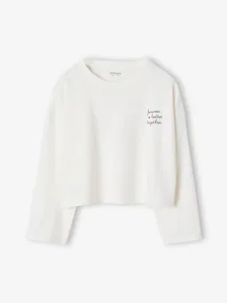 Vertbaudet Mädchen Cropped-Shirt mit langen Ärmeln – Produktbild 1 von 1