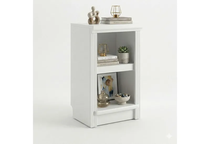 OTTO home Standregal Riga Bücherregal Regal Breite/Tiefe 40/29 cm, aus massiver Kiefer, FSC®-zertifiziert, Weiß, – Produktbild 6 von 7