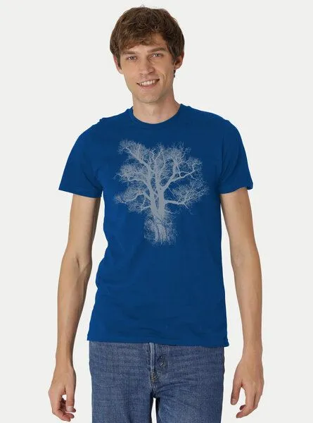 Peaces.bio - handbedruckte Biomode Peaces.bio - handbedruckte Biomode Bio-Herren-T-Shirt Chestnut, Königsblau, – Produktbild 2 von 2