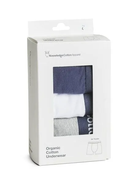 KnowledgeCotton Apparel KnowledgeCotton Apparel Herren-Unterhosen im 3er-Pack, Grey melange, – Produktbild 2 von 4