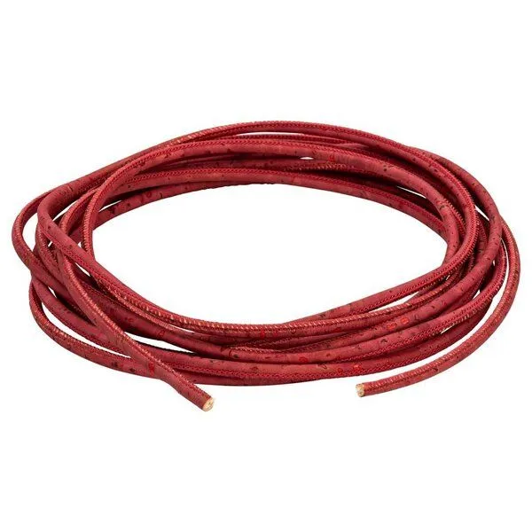 Kork-Deko Kork-Deko Korkschnur rund Rot 3 mm | 1 Meter Länge – Produktbild 3 von 4