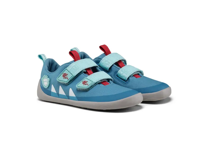 Affenzahn Affenzahn Halbschuh Barfußschuh Baumwolle Lucky Hai 33, Türkis, blau, – Produktbild 2 von 2