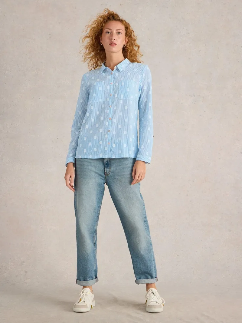 White Stuff Bluse Sophie aus Bio-Baumwolle - 46, Blau multi, – Produktbild 1 von 4