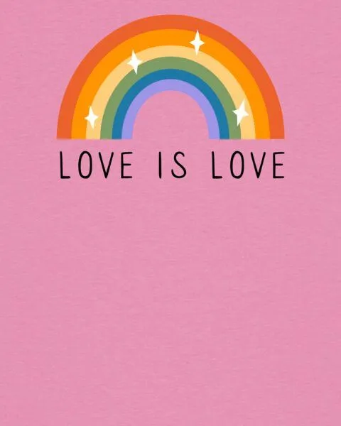 watapparel watapparel T-Shirt Frauen Love is Love, Bubble pink, – Produktbild 3 von 4