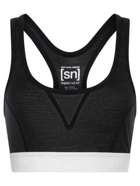 Super.Natural Super.Natural W BIO SEMPLICE BRA für Damen, Merino, Jet black, – Produktbild 4 von 4