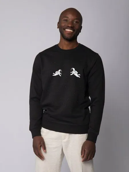 watapparel watapparel Sweatshirt Unisex Space love, Black, – Produktbild 2 von 3