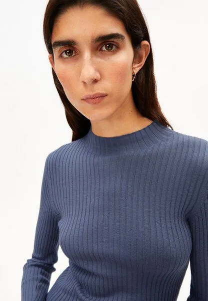 ARMEDANGELS ARMEDANGELS ALAANIA Damen Pullover Slim Fit aus Bio-Baumwolle, Dusty moon, – Produktbild 3 von 4
