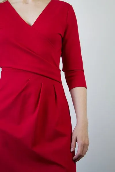 Skrabak Skrabak Jerseykleid Lara, Rot, – Produktbild 4 von 4
