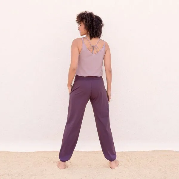 Jaya Jaya JOELLE - Damen - Hose für Yoga und Freizeit aus Biobaumwolle, Plum/lila, – Produktbild 2 von 3