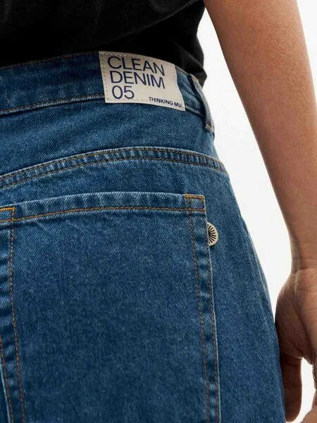 thinking mu thinking mu Weite Jeans - Hedda Pants - aus Bio-Baumwolle, Blue, – Produktbild 4 von 5