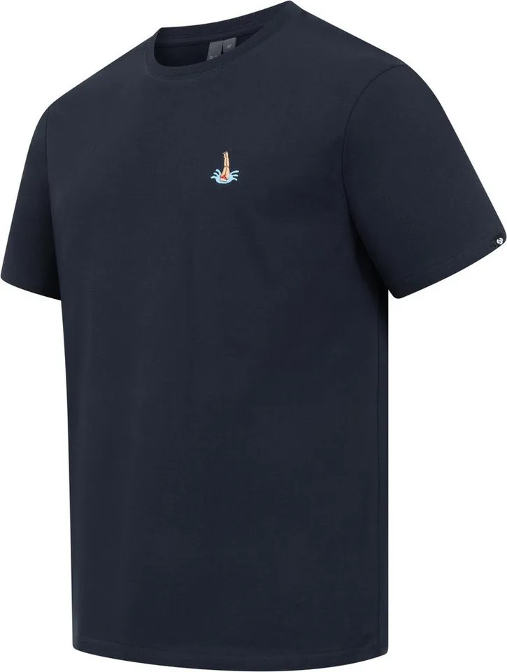 ragwear ragwear T-Shirt Samms A Gots YOUMODO Kurzärmliges Shirt mit Schwimmer-Stickerei, Blau, – Produktbild 4 von 4