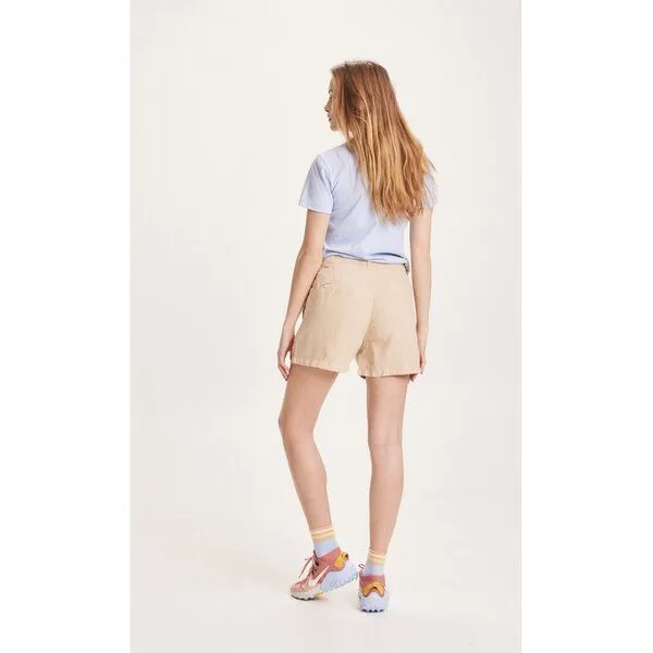 KnowledgeCotton Apparel KnowledgeCotton Apparel Leinenshorts - SENNA loose shorts - aus Bio-Leinen, Natur (safari), – Produktbild 3 von 3
